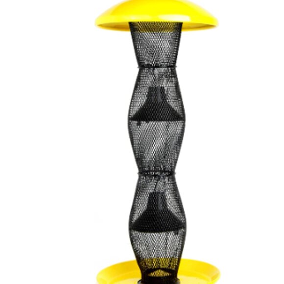 Perky-Pet Yellow & Black Finch Tube Wild Bird Feeder - Picture 2 of 6